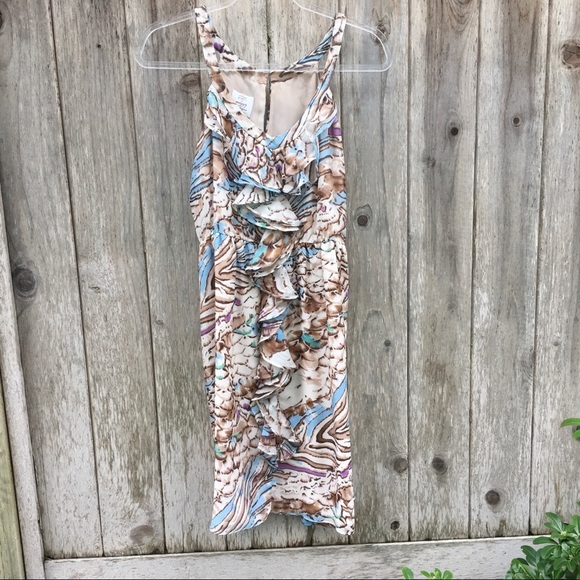 Suzi Chin for Maggy Boutique Silk Sleeveless Mini Dress Size 4 - Picture 1 of 10